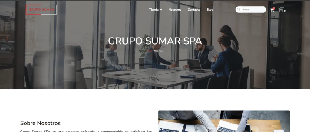 Grupo Sumar — Sitio web en producción
