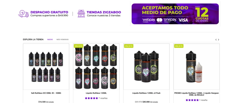Zigzaboo — Comercio electrónico · Se muestra una versión anterior